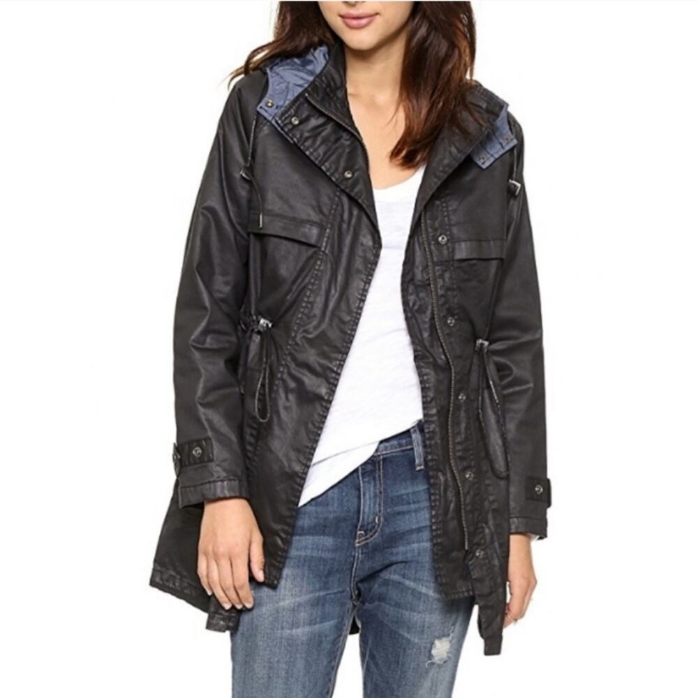 Current Elliott The Bridgeport Parka Black size Small (1)